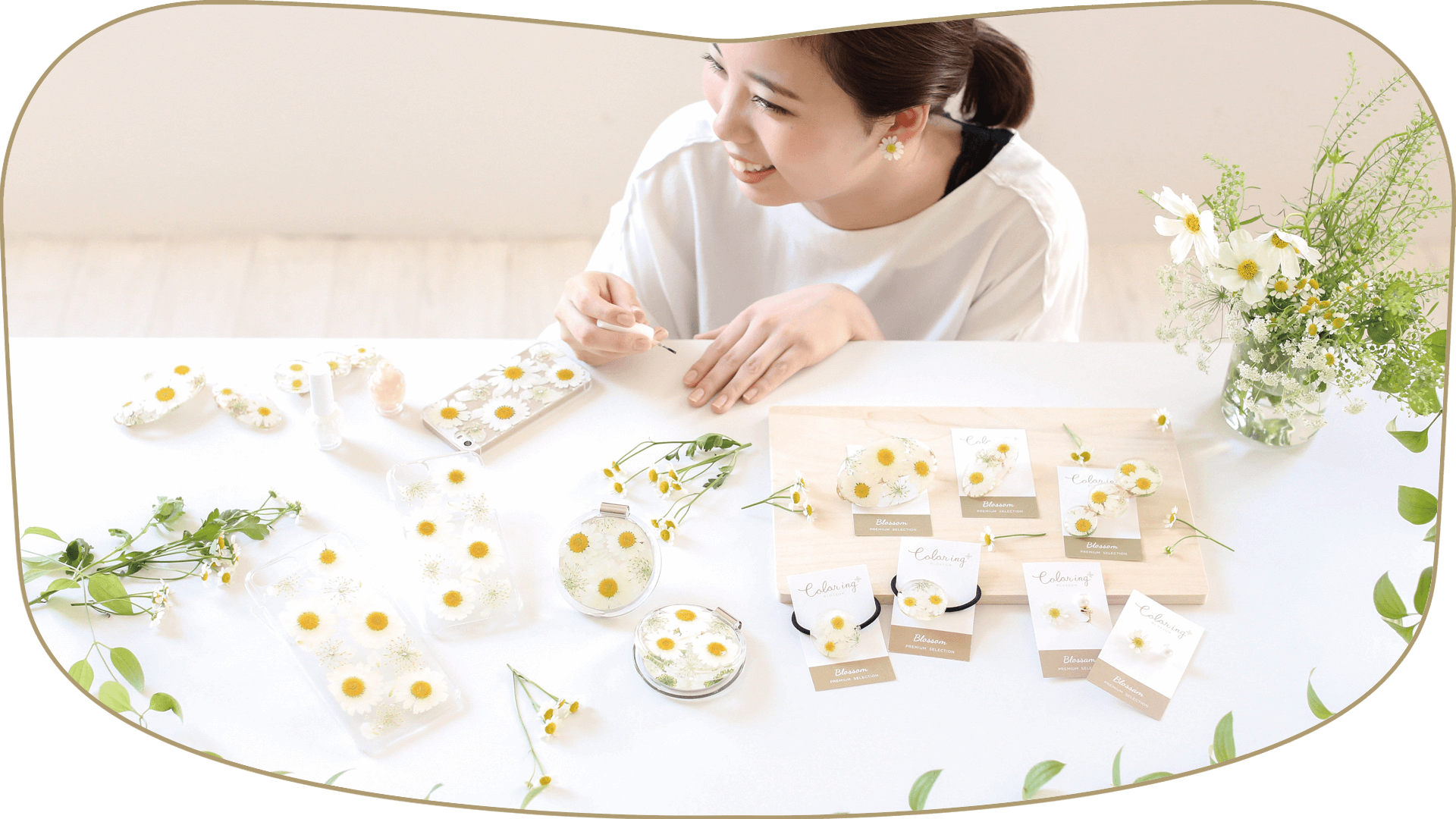 Coloring BLOSSOM 本物の花の小物